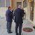Il Presidente della Regione Renato Schifani davanti al medaglione in bronzo che indica il punto i cui cadde il Beato Puglisi per mano mafiosa